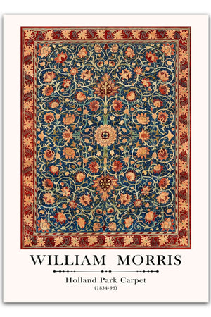 William Morris Plakat | "Holland Park Carpet" Rød Plakat