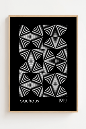 Bauhaus White Circles Plakat