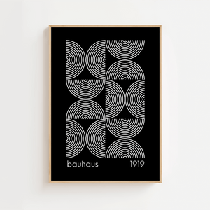 Bauhaus White Circles Plakat