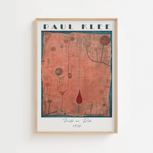 Fruits on Red Paul Klee Plakat