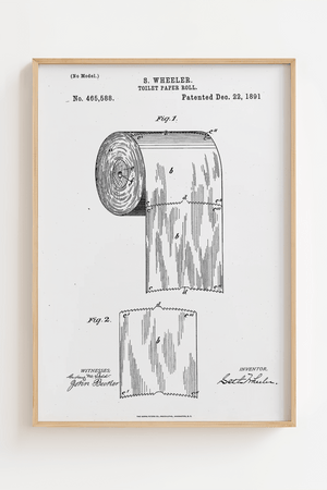 Toiletpapir Patent Plakat