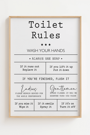 Toilet Rules Plakat
