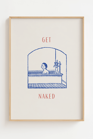 Get Naked Badeværelses Plakat