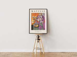 Purple Robe and Anemones Matisse plakat i lilla og farverige nuancer fra 1937.