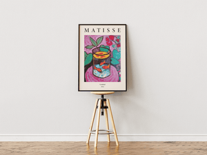 Matisse Goldfish plakat med farverigt motiv af guldfisk i glasvase fra 1912.