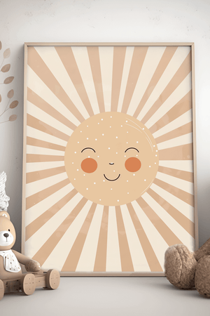 Smiling Sun - Børneplakat | Solrig & Hyggelig Vægkunst