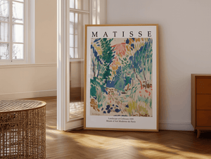 Matisse plakat med maleriet Landscape at Collioure fra 1905 i farverig fauvistisk stil.