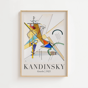 Gewebe – Kandinsky Plakat | Abstrakt Kunst med Tekstur

