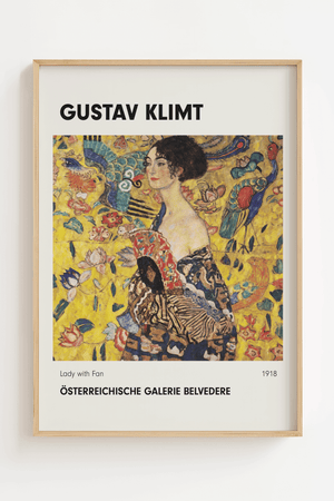 Lady with Fan – Gustav Klimt Plakat