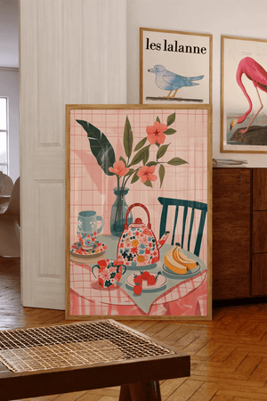 Lyserød Morgenmad Plakat