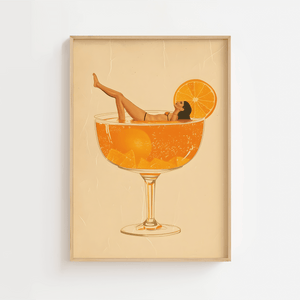 Aperol Dream – Sjov og retro cocktail plakat


