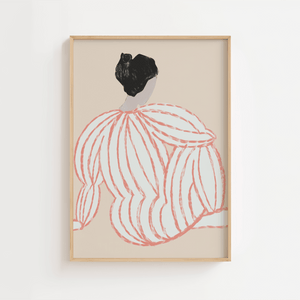 Skab ro og balance i dit hjem med vores Lagom Lady Beige Plakat. Motivet viser en stilfuld silhuet 