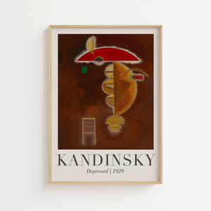 Depressed – Kandinsky Plakat | Abstrakt Kunstplakat med Dybde
