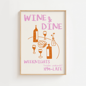 Wine & Dine Plakat