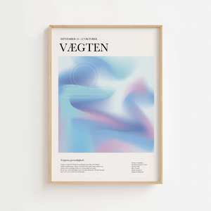 Vægten - Farverig stjernetegns plakat