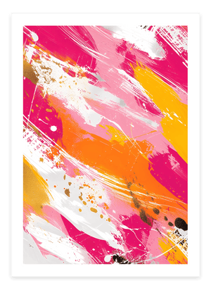 Clash - Pink Plakat | Moderne & Grafisk Kunst