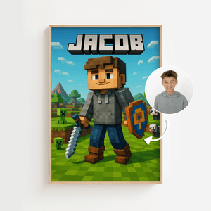 Design din egen minecraft plakat som gave eller til børn