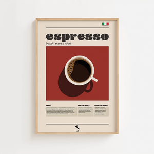 Espresso Liquid Energy Shot Plakat