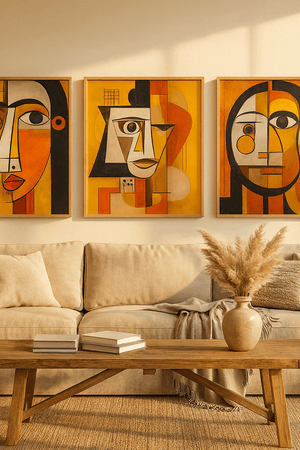 Selvportræt Kubisme Picasso Billedvæg - Ellens Postershop