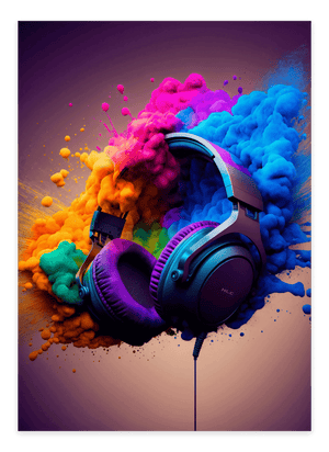 Gamer Headset Explosion - Gaming Plakat | Fed Plakat til Gamere