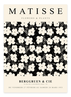 Opdag Flowers - Matisse Plakat, en smuk og farverig kunstplakat med Henri Matisses ikoniske blomsterdesign. Perfekt til moderne og stilfuld indretning.