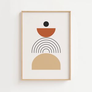 Abstract Half Block Plakat