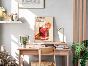 Negroni Ingredients Ellens ShopOplev dybden af en klassisk Negroni med vores plakat 'Negroni Ingredients' fra vores Cocktails/Drinks kollektion. Udforsk de unikke smagsnuancer af gin, Campari og vermouth, fanget i en kunstnerisk sammensætning. Tilføj et strejf af cock