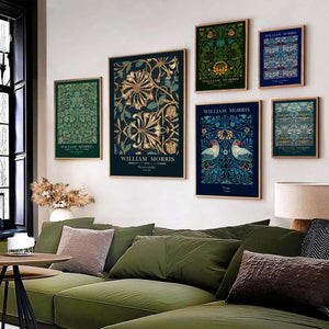 William Morris - Dark Peacock and Dragon Plakat