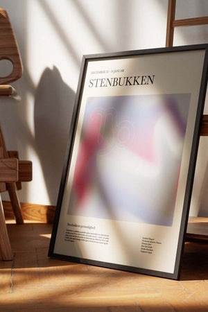 Stenbukken - Farverig stjernetegns plakat