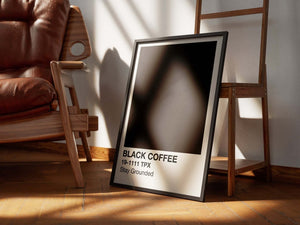 Black Coffee kaffeplakat – Elegant farvetone til køkkenet