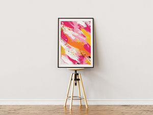 Clash - Pink Plakat | Moderne & Grafisk Kunst