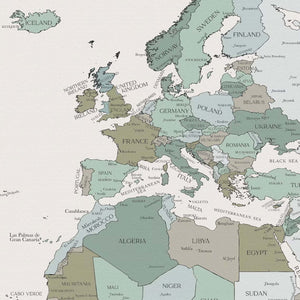 Moderne Verdenskort Plakat