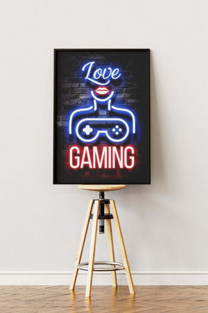 "I love Gaming" - Gaming Plakat