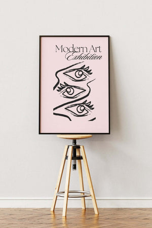 Modern Art Exhibition - Pink Plakat