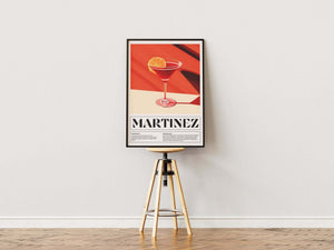 Martinez Cocktail Plakat