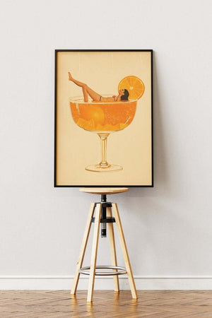 Aperol Dream – Sjov og retro cocktail plakat

