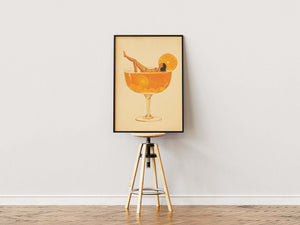 Aperol Dream – Sjov og retro cocktail plakat

