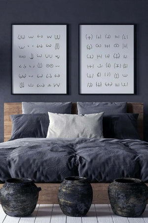 bryst plakat, bryster kunst, feministisk plakat, body positive kunst, kvindekrop kunst, kropsdiversitet plakat, stregtegning bryster, moderne feministisk kunst