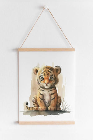 Børneplakat med dyr - "Tiger" Ellens ShopBørneplakat med dyr - "Tiger"