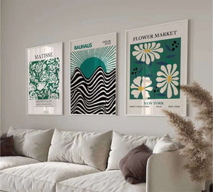 Plakat Bauhaus Sunset Grøn