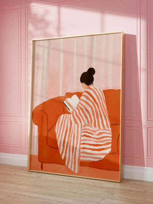 Lagom Reading Lady Plakat