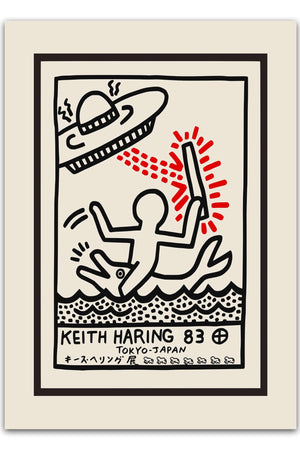83 Dolphin - Keith Haring Plakat
