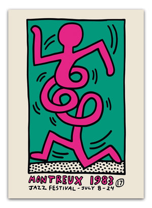 Pink Twirl - Keith Haring Plakat