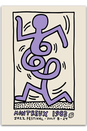 Purple Twirl- Keith Haring Plakat
