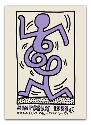 Purple Twirl- Keith Haring Plakat