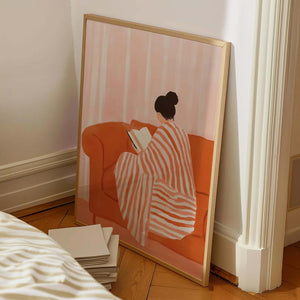 Lagom Reading Lady Plakat
