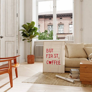 But first Coffee Plakat | Start Din Dag med Kaffe & Inspiration