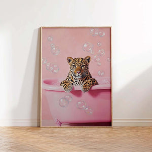 Leopard i badekar