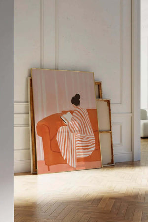 Lagom Reading Lady Plakat