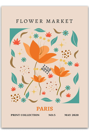 Gul flower market Paris Plakat